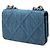 Chanel Matelassé Coco Mark Schultertasche Silber Blau - Ansicht 2