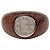 Hermès Hermes Sellier Ring Braun Silber