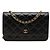 Borsa a tracolla con catena e portafoglio Chanel Matelassé Coco Mark Nero