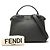 Fendi Selleria Peekaboo Medium Handtasche aus grauem Leder - Ansicht 7