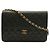 Chanel Matelasse Schultertasche mit Kette Schwarz
