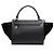 Céline Bolsa Trapeze Medium em couro de bezerro Celine Preto - vista 3