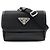 Prada Triangle Logo Schultertasche Schwarz