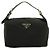 Bolsa de Ombro Prada Triangle Logo Preto