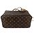 Borsa Tote Louis Vuitton Neverfull MM Monogram Canvas Marrone - vista 3