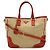 Borsa Tote Prada con logo Triangle Marrone Beige