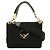 Fendi F-Logo Klapphandtasche Schwarz