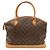 Bolso Tote Louis Vuitton Lockit Horizontal Castaño