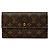 Louis Vuitton Monogram Portefeuille Tresor International Long Wallet Marrone