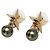 Pendientes Chanel Coco Mark Star Motif Dorado Verde