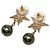Pendientes Chanel Coco Mark Star Motif Dorado Verde - vista 2