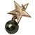 Pendientes Chanel Coco Mark Star Motif Dorado Verde - vista 3