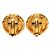 Boucles d'oreilles rondes Chanel Vintage Coco Mark Doré - vue 2
