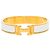 Hermès Bracciale Charm Hermes Click H PM Bianco D'oro