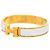 Hermès Bracciale Charm Hermes Click H PM Bianco D'oro - vista 2