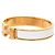 Hermès Bracciale Charm Hermes Click H PM Bianco D'oro - vista 2