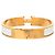 Hermès Bracciale Charm Hermes Click H PM Bianco D'oro - vista 3