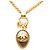 Collana con ciondolo a catena vintage Chanel Coco Mark D'oro