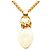 Collana con ciondolo a catena vintage Chanel Coco Mark D'oro - vista 2