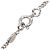 Collana con ciondolo a catena Chanel Coco Mark Nero Argento - vista 6