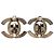 Orecchini a clip vintage Chanel Coco Mark Argento - vista 2