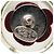 Pendientes de botón redondos Chanel Coco Mark Camellia Plata Roja - vista 3