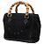 Borsa a mano e a tracolla Gucci Bamboo Nero - vista 2