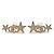 Orecchini a lobo Chanel Coco Mark con motivo a stella placcati in oro e strass D'oro