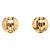 Orecchini rotondi vintage Chanel Coco Mark D'oro - vista 2