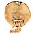 Orecchini rotondi vintage Chanel Coco Mark D'oro - vista 3