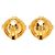 Orecchini a clip rotondi vintage Chanel Coco Mark D'oro - vista 2