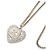 Collana con ciondolo a catena Chanel Coco Mark motivo cuore Argento Bianco