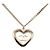 Collana con ciondolo a catena Chanel Coco Mark motivo cuore Argento Bianco - vista 3