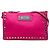 Bolsa de Ombro Prada Etiquette com Tachas Rosa