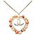 Collana lunga Chanel Coco Mark con motivo a cuore Multicolore D'oro - vista 2