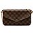 Louis Vuitton Damier Pochette Felicie Chain Shoulder Bag Braun Fuschia