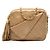 Borsa a tracolla con catena Chanel Matelassé Coco Mark con frange Beige