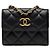 Sac à épaule Mini Chain Chanel Matelassé Coco Mark Noir
