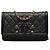 Borsa a tracolla Chanel in pelle caviar nera Nero