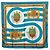 Hermès Lenço Hermes Carre 90 Chateau de Arriere Azul Multicor