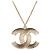 Collar Chanel Coco Mark Matelassé Blanco Dorado - vista 2