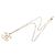 Collar Chanel Coco Mark Matelassé Blanco Dorado - vista 3