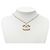 Collar Chanel Coco Mark Matelassé Blanco Dorado - vista 5