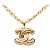 Collana con ciondolo a catena vintage Chanel Coco Mark D'oro - vista 2
