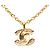 Collana con ciondolo a catena vintage Chanel Coco Mark D'oro - vista 3