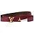 Louis Vuitton Cintura reversibile Monogram Marrone Rosso - vista 2