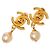 Chanel Coco Mark Turnlock Clip-Ohrringe Golden