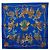 Hermès Foulard Hermes Carre 90 LES FETES DU ROI SOLEIL Blu Multicolore