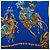 Hermès Foulard Hermes Carre 90 LES FETES DU ROI SOLEIL Blu Multicolore - vista 5