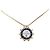 Collana con pendente a specchio Chanel Coco Mark LA PAUSA D'oro Blu navy